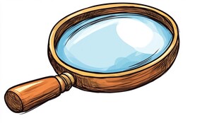 卡通单只放大镜