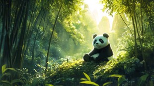 卡通熊猫壁纸