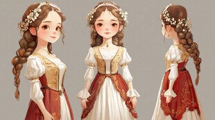 欧风少女卡通少女