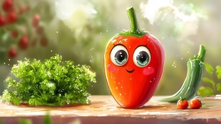 蔬果拟人系列原创插