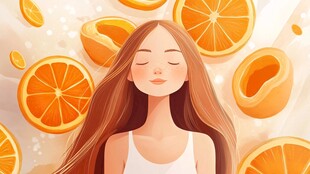 夏橙包装插画