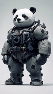 霸气熊猫健身形象