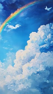 浪漫动漫洁白云朵