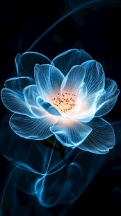 黑底蓝色荷花背景