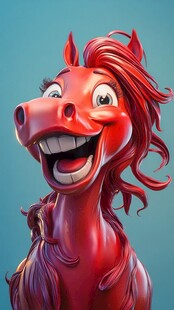 原创卡通形象马