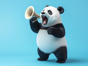 熊猫吹喇叭
