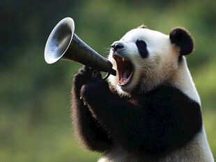熊猫吹喇叭