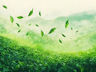 茶园绿茶广告背景