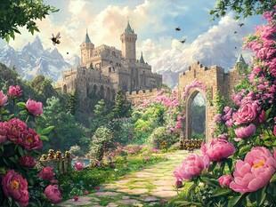梦幻城堡插画