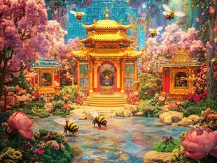 宫殿楼阁仙境仙人大殿