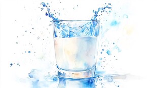 水杯插画