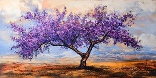 开花的树油画