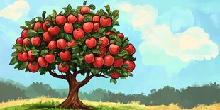 苹果树插画
