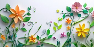 3d立体花藤背景