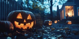 万圣节鬼屋南瓜灯