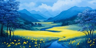 宽屏风景画