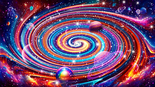 星空彩色旋涡宇宙太空