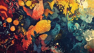 轻奢岩彩画