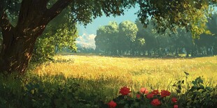 草地原画