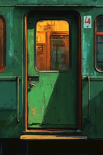 绿皮火车车门