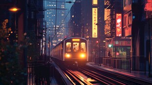 城市繁忙地铁生活