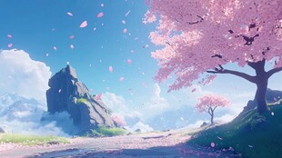 古风场景春暖花开