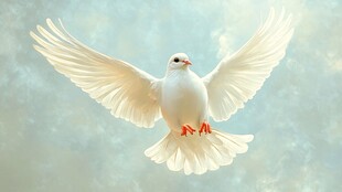 展翅的白鸽