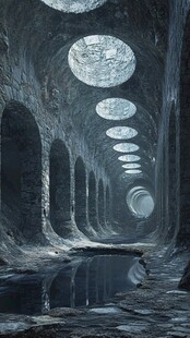 超现实的城堡与水