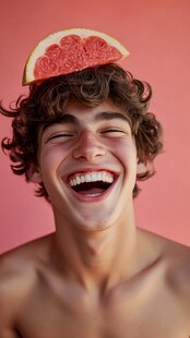 吃西瓜超甜深红色