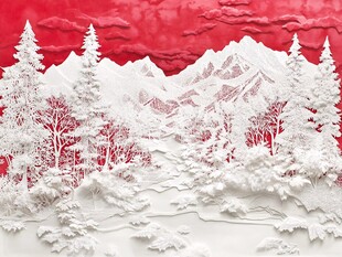 雪景剪纸