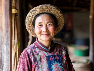 淳朴笑脸