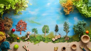 创意森林系背景