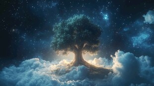神秘梦幻的大树