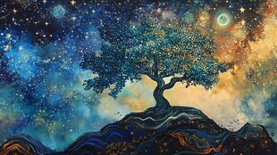 星月河幻想插画
