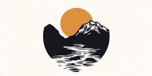 富士山火山logo