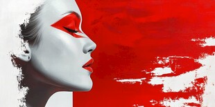 化妆整容背景装饰画