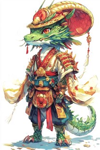插画龙年插画