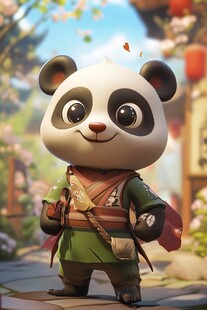 熊猫功夫大侠形像设计