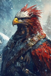 雄壮的动物插画