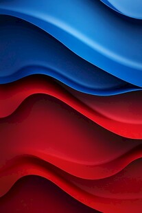 简约大气红色蓝色