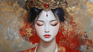 半面妆人物