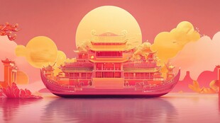 楼阁插画