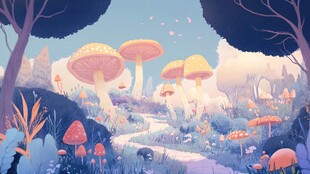 蘑菇屋插画