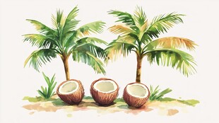 椰树插画