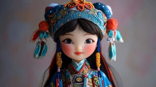 少数民族人物面塑