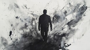 巨幅水墨抽象画