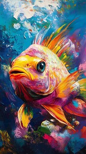 唯美鱼装饰画
