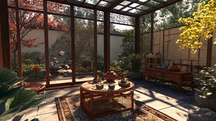 阳光房装修渲染图