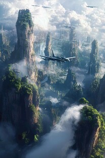3d悬崖云海
