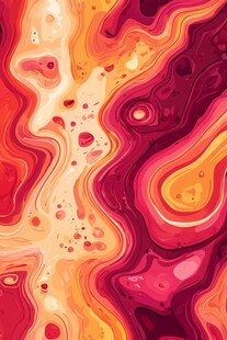 肌理彩色流体装饰画